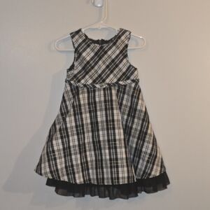 Charming Kids Plaid Dress in Black and White 24 Months LOT P